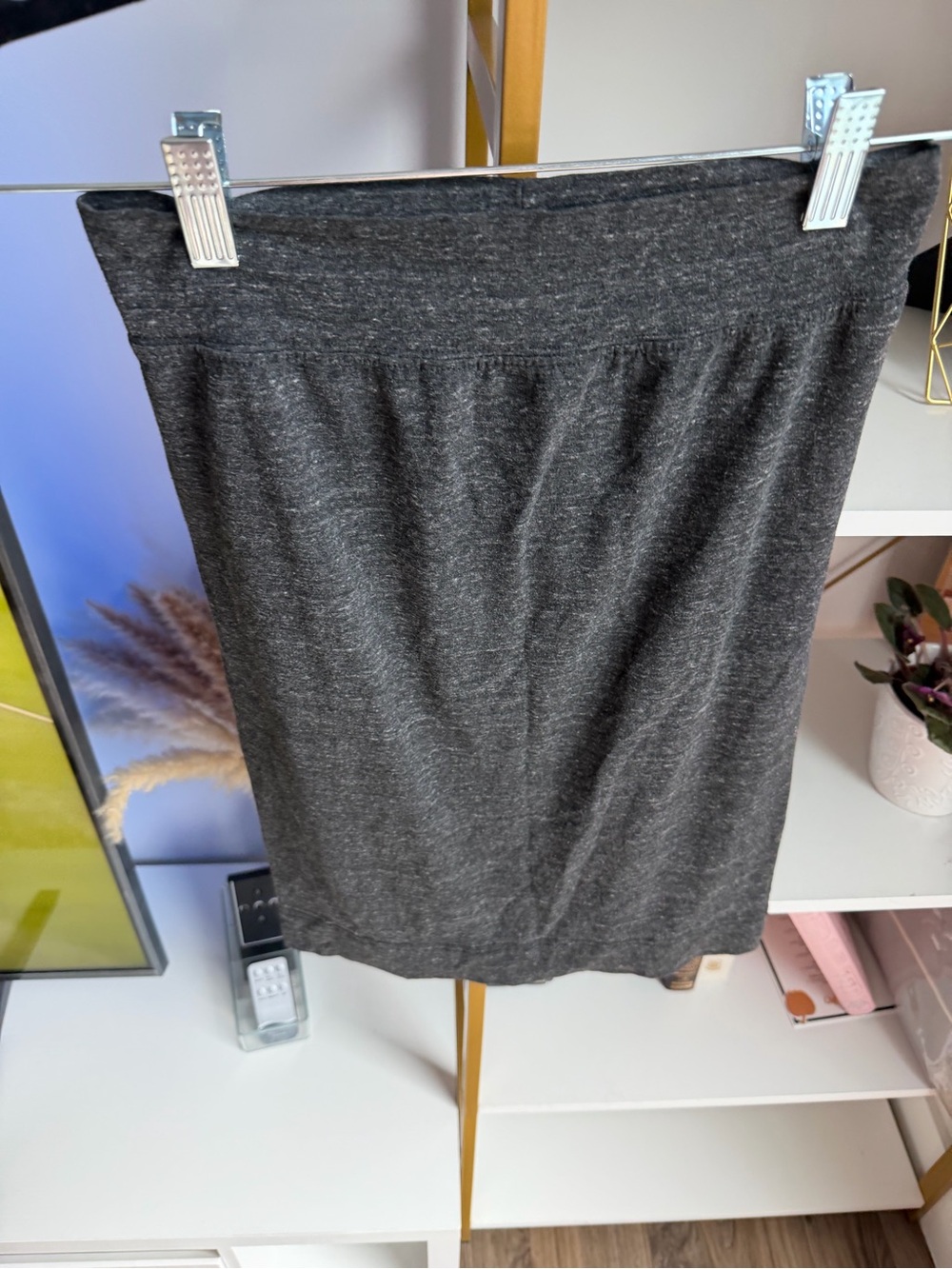 Charcoal Gray Ponte Pencil Skirt - Classic Office Staple
